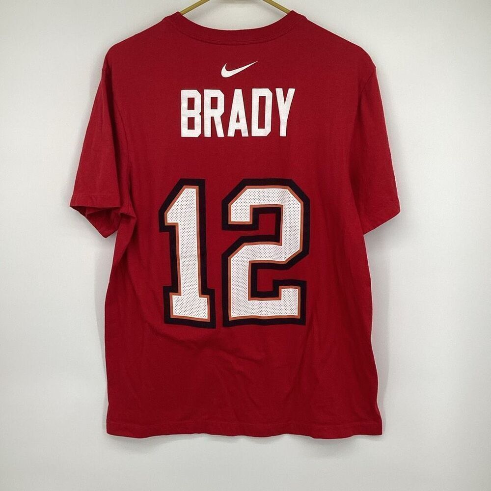 Men’s Nike Tampa Bay Buccaneers “Brady‎ 12” Jersey Tee Shirt
